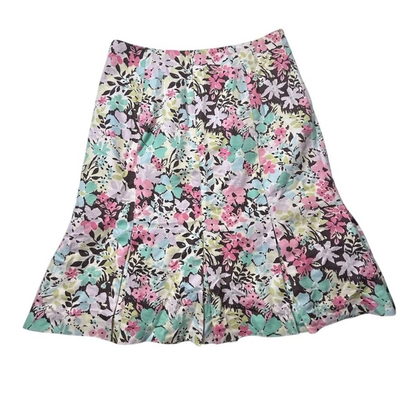 Harold's Women's Floral A-Line Midi Skirt Multicolor Size 6 Casual - Picture 3 of 9